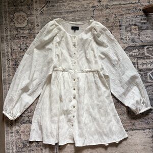 Mejorelle Kimmie Mini Dress in Natural size S bridal